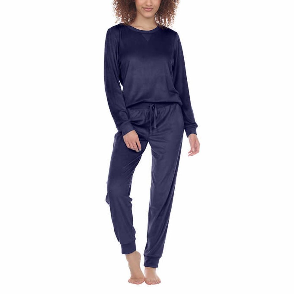 NWoT Honeydew Women 2 Piece Super Soft Jersey Pajama Set Blue Size L $65 EE098